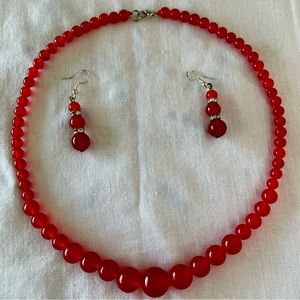 Ruby gemstone necklace